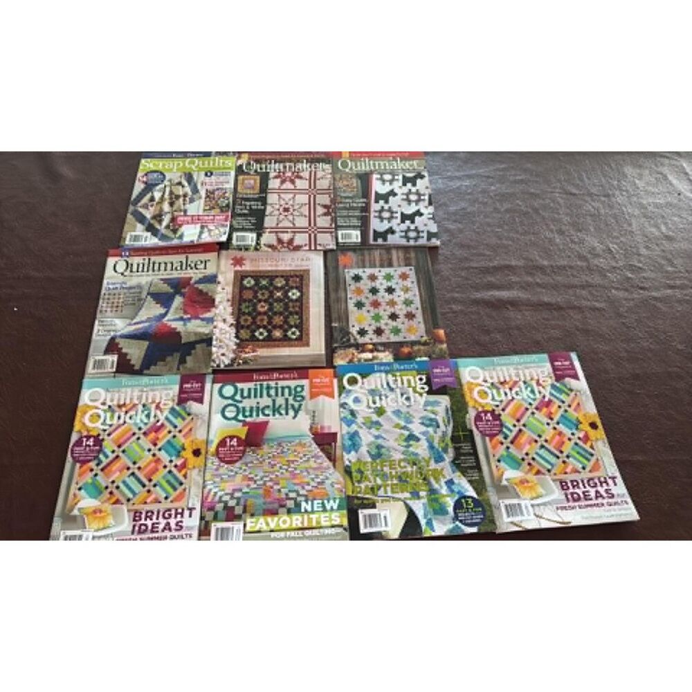 Quilting Magazines Lot of 10 Missouri Star Quilt -Quilting Quickly